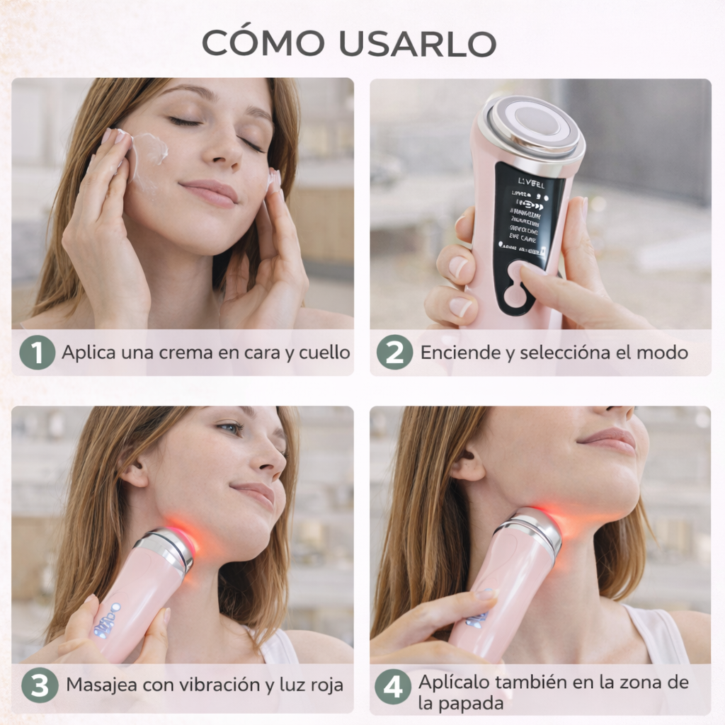 Masajeador facial Ledterapia